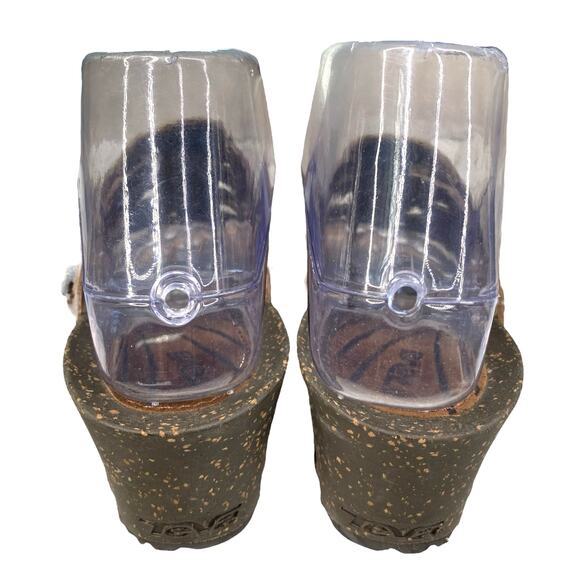 Teva Women's Cabrillo Brown Leather Slip On Strappy Wedge Sandal Size US 7.5 - Picture 8 of 11